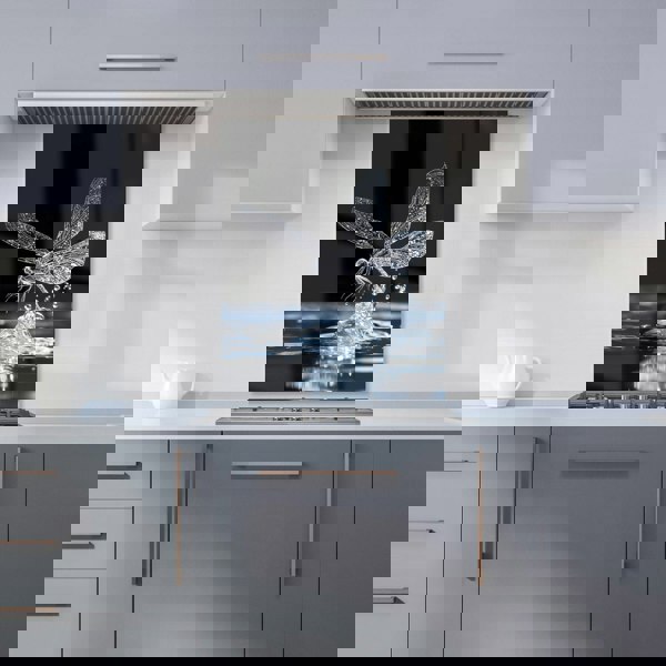 Warren Reed - Designer Glistening Dragonfly Lift-Off Kitchen Splashback