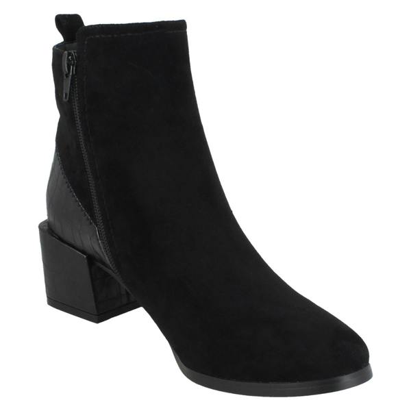Spot On Ladies Spot On Block Heel Ankle Boots F51113