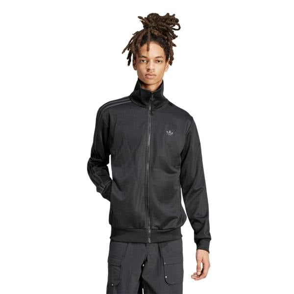 Adidas Mens Originals Full Zip Relaxed Fit Everyday Tracksuit Top - Black - 