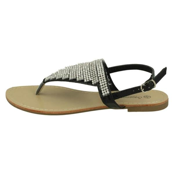 Savannah Ladies Savannah Toe Post Diamante Sandals