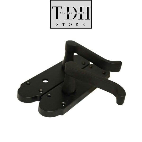 EDH Door Hardware Victorian Style Interior Matt Black Bathroom Door Handles - Classic Design