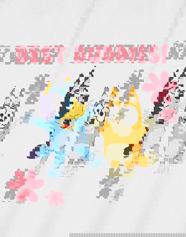 Bluey Girls White Best Buddies Short Sleeved T-Shirt