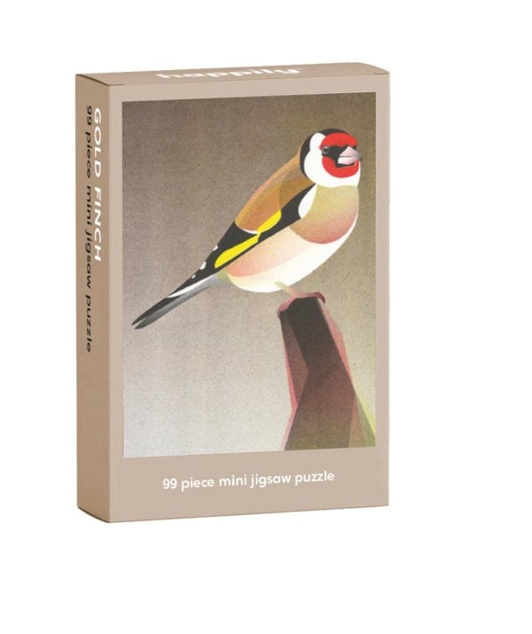 Happily Puzzles Gold Finch - 99 Piece Mini Jigsaw Puzzle