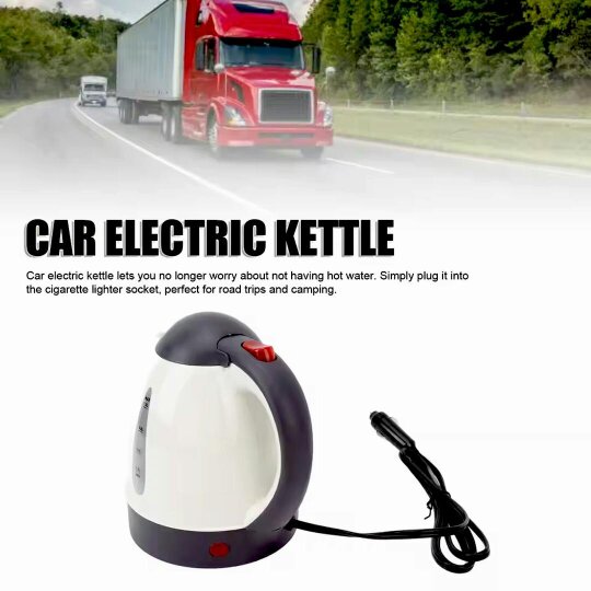Havendro Electric Kettle Car Van Travel Camping Portable Tea Coffee Jug 1L Litre Tool