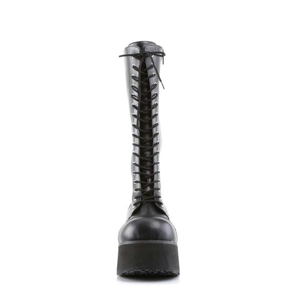 Demonia Trashville 502 Black Vegan Leather Platform Boots