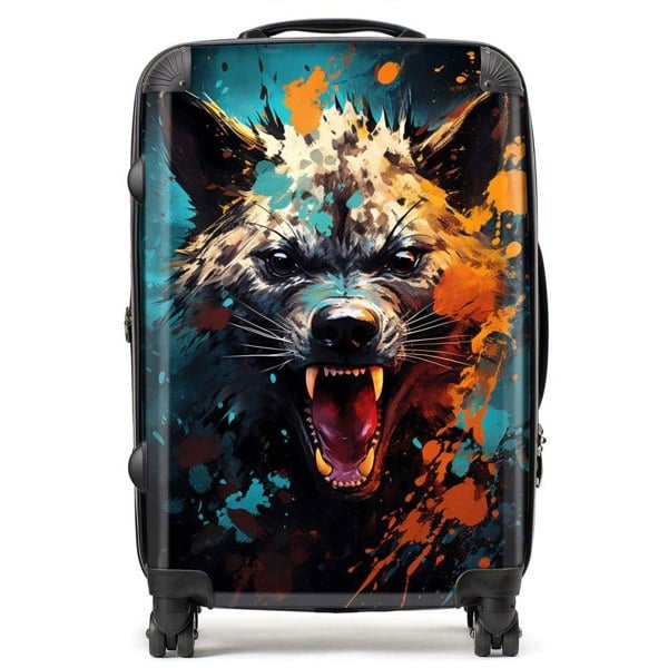 Warren Reed Splashart Angry Hyena Face Suitcase