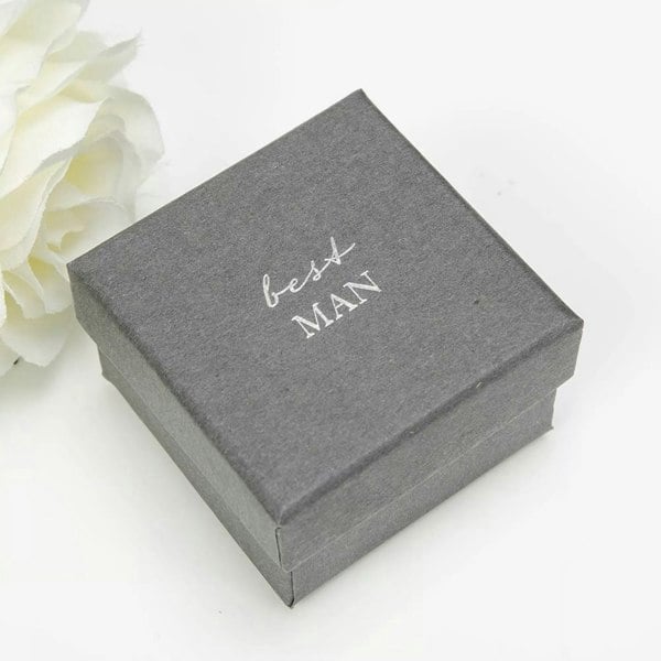 T. H. Baker Amore Chrome Plated Best Man Cufflinks AM134