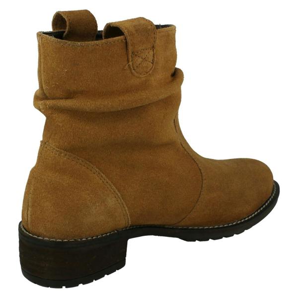 Leather Collection Ladies Leather Collection Mid Heel Slouch Boots