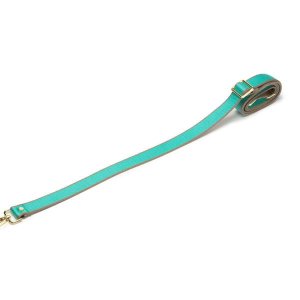 Elie Beaumont Crossbody strap - Turquoise & Cappucino