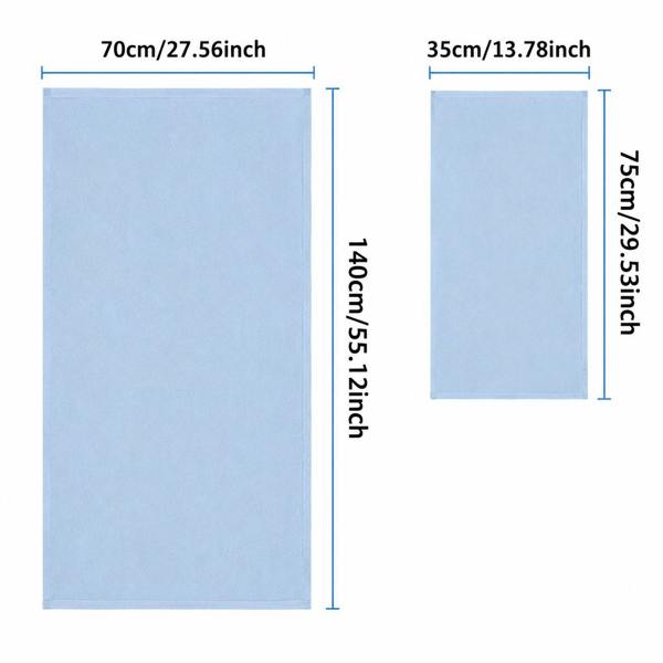 Dyzi Ultra Absorbent Striped Towel Set Quick Dry Bath Towels Home & Outdoor