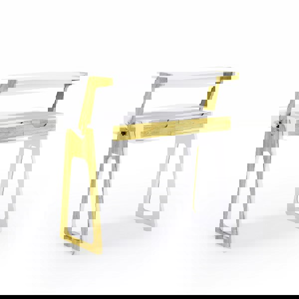 Dorel Home Palmer Adjustable Office Desk in White / Oak