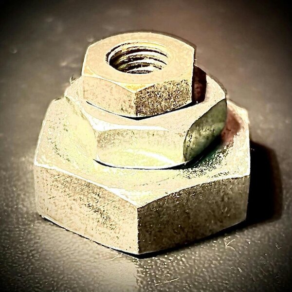 Fixaball BSF Lock Half Thin Hexagon Nut Self Colour plus Left Hand Thread