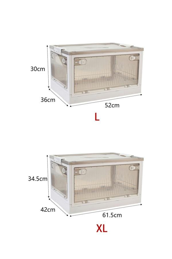 Living and Home Transparent Plastic Closet Wardrobe Organizer Toys Snacks Clothes Folding Storage Boxes