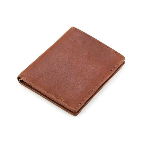 top view of tan leather  wallet for men nico tuscan