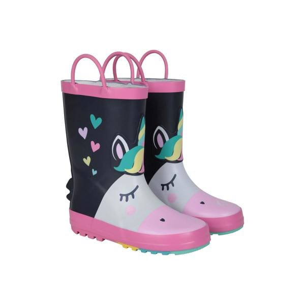 Mountain Warehouse Childrens/Kids Unicorn Wellington Boots - Dark Blue - 