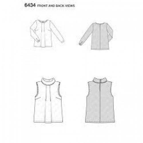 Burda Sewing Pattern 6434 Tops For Women, 8 to 18 - Easy