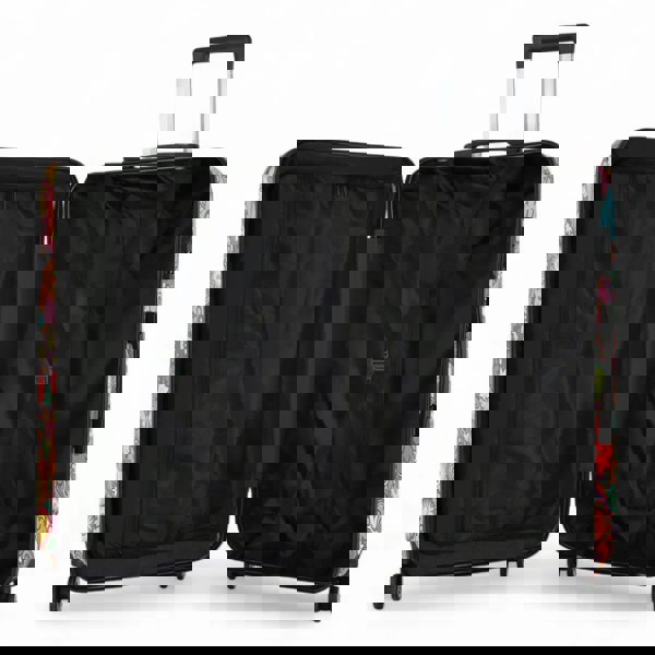 Infinity Luggage Hard Shell Suitcase Flower Heart Printed Luggage Travel Bag