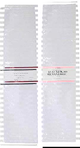 Mens Poly/Cotton White Handkerchiefs Pack of 10 with Imprinted Border Detail. (Hankies)