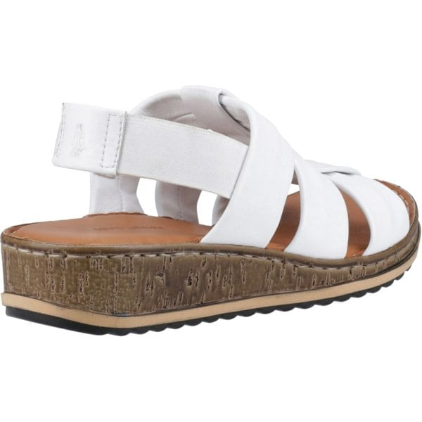 Hush Puppies Eden Wide Fit Leather Women's White Sandals