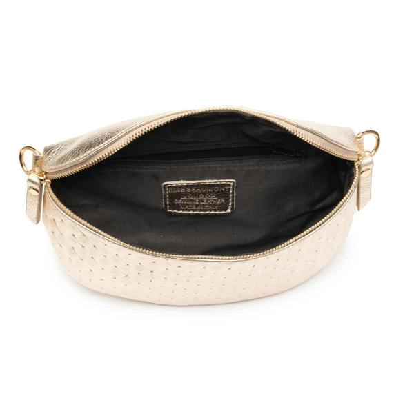 Elie Beaumont Woven Sling Bag Gold - Midi size
