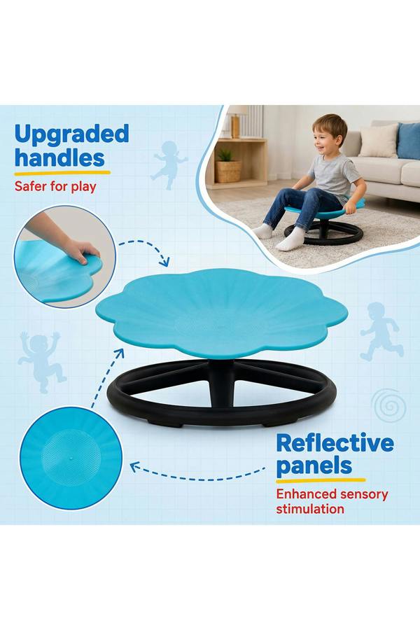 Living and Home Flower Sensory Balance Training Spinning Chair for Kids