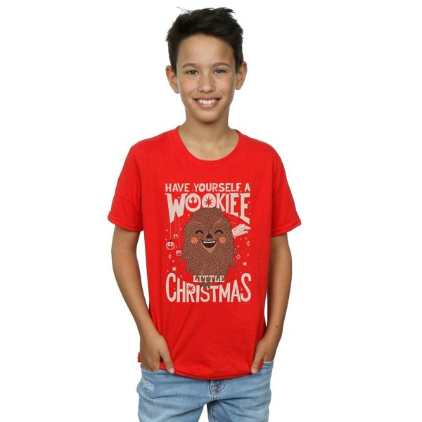 Star Wars Boys Wookiee Little Christmas T-Shirt - Red