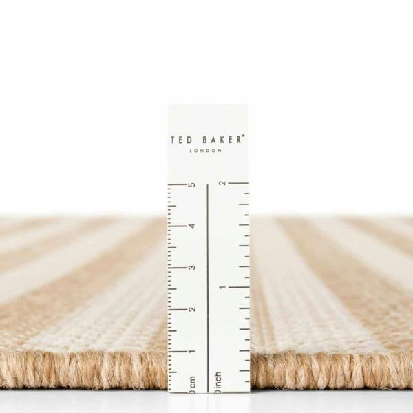Ted Baker rug with a ruler for scale on a white background