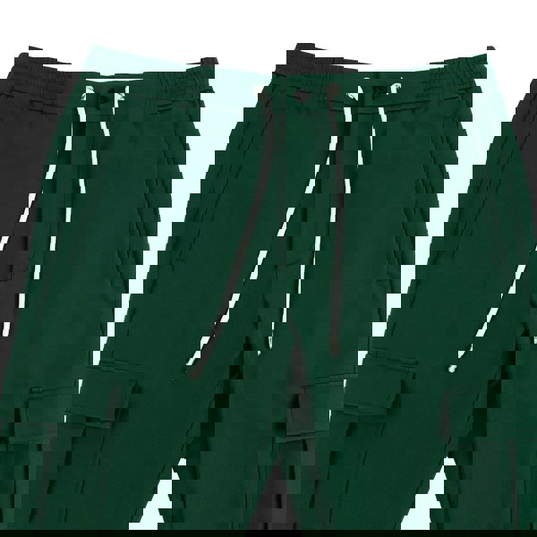 David WeJ Drawstring Trousers with Cargo Pockets - Green