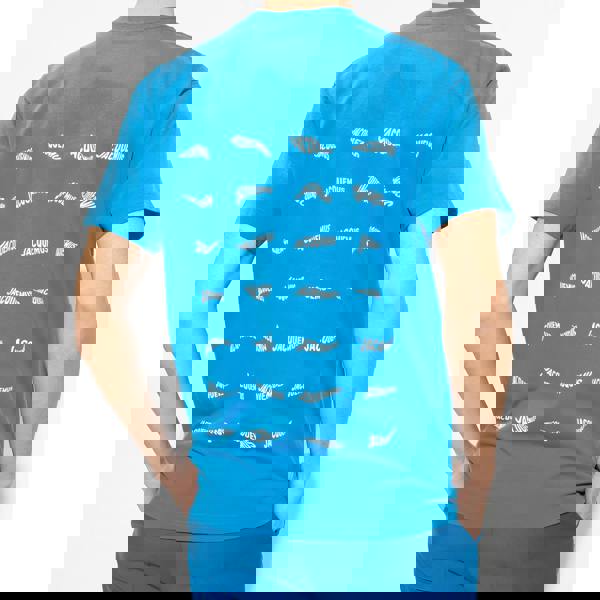 Jacquemus Le Vague Print Logo Wave T-Shirt   in  Blue