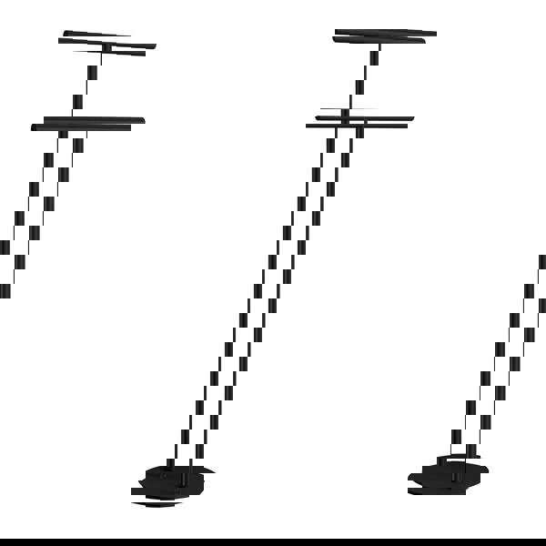 Matt black freestanding double towel rail