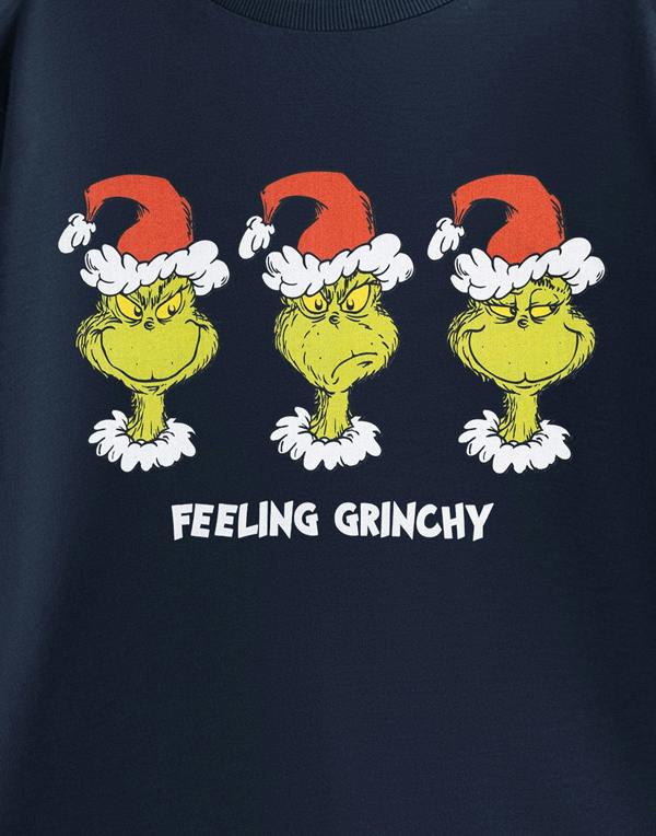 The Grinch Unisex Kids Blue Feeling Grinchy Short Sleeved T-Shirt