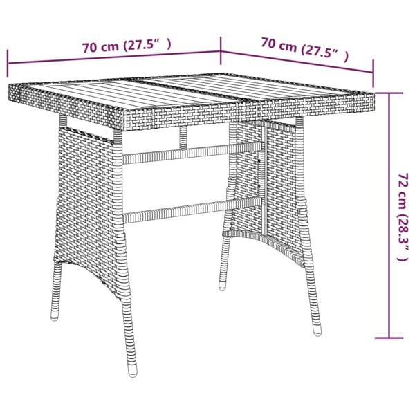Berkfield 3 Piece Outdoor Dining Set Poly Rattan Black