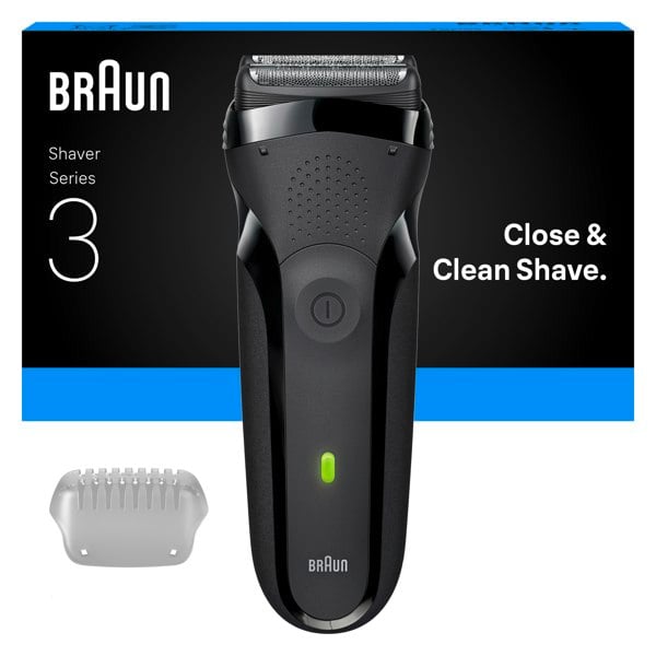 Braun Series 3 300 Electric Shaver, Razor for Men - Black