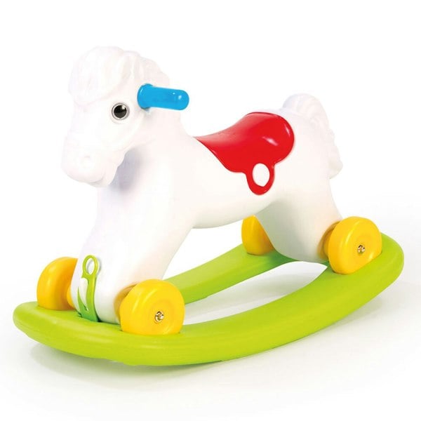 Dolu 2-in-1 Kids Rocking Horse with Wheels Ride On Toy Animal