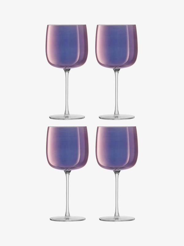 LSA International Aurora 450ml Wine Glass Set of 4 Violet