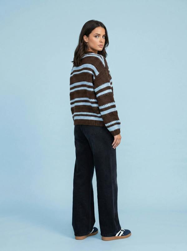 Urban Bliss Textured Stripe Crew Neck Jumper