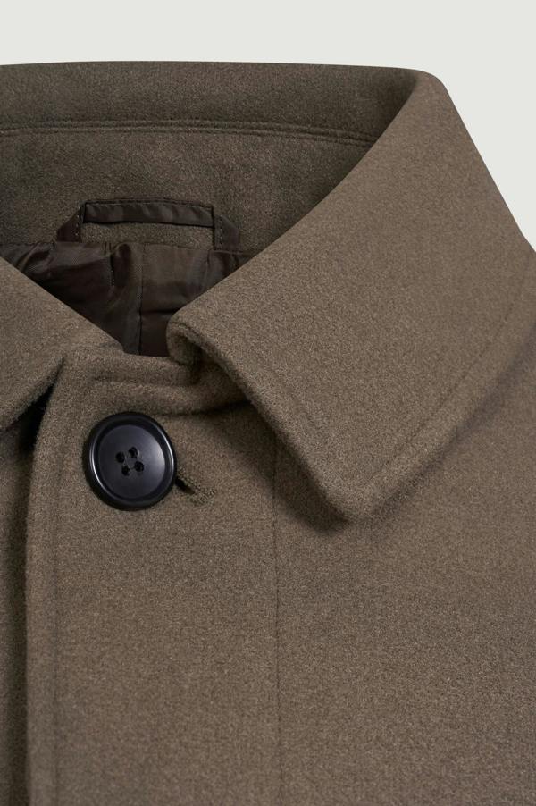 Harry Brown London Harold Plain Faux Wool Overcoat