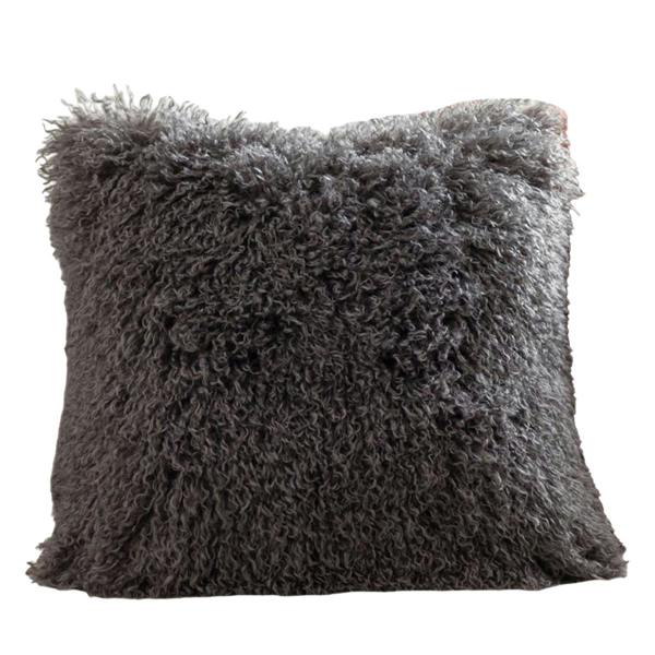 Furn Rowan Faux Fur Cushion Cover - Grey - 