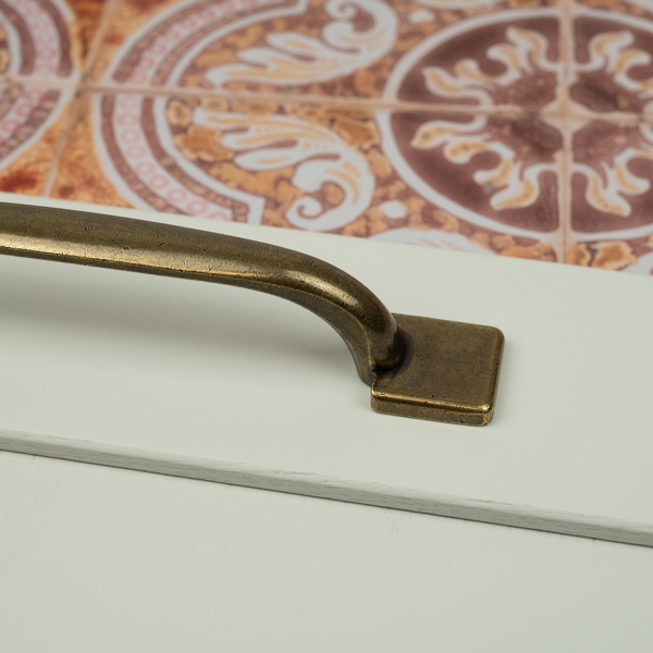 Handle & Home 128mm Antique Brass Square Foot Handle