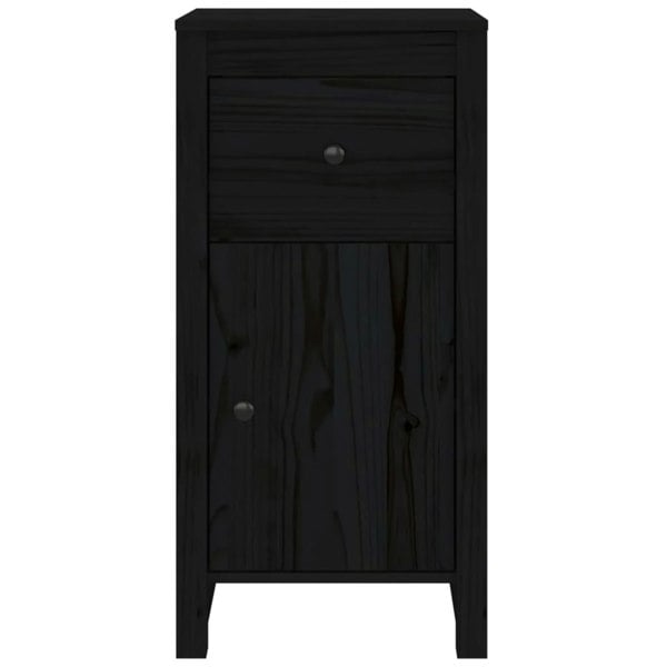 Berkfield Sideboards 2 pcs Black 40x35x80 cm Solid Wood Pine