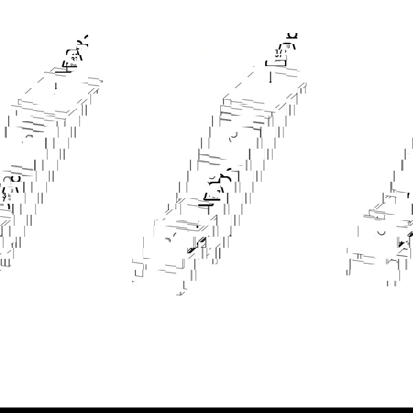 Furniture To Go Barcelona Bedside Table 3 Drawers in Cashmere