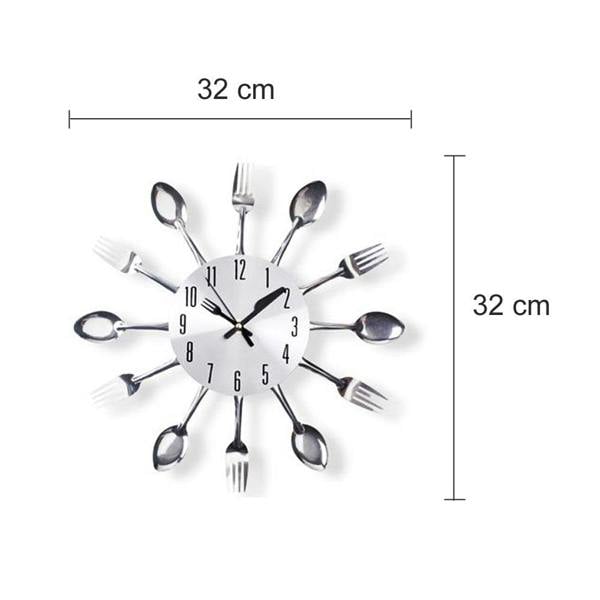 WALPLUS WC2045CU - Silver Cutlery Clock