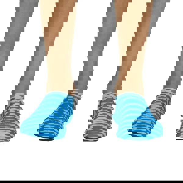 Zoggs nautical stripes kids blue striped slip-on pool socks