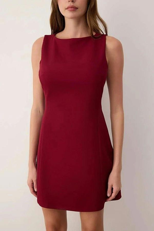 WOVCOR A-Line Mini Woven Dress