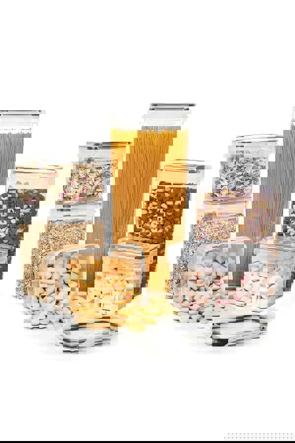 Living and Home 8/7Pcs Set Airtight Food Storage Containers Cereal Grain Organiser Box with Lids