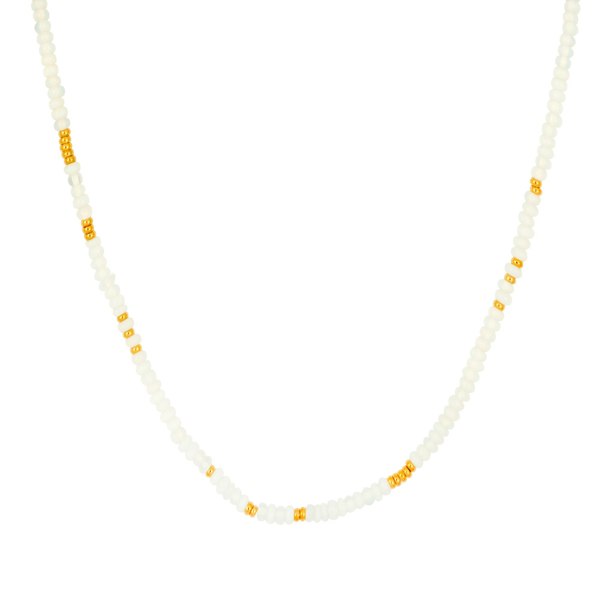 Gold Trip Moonstone Beaded Necklace