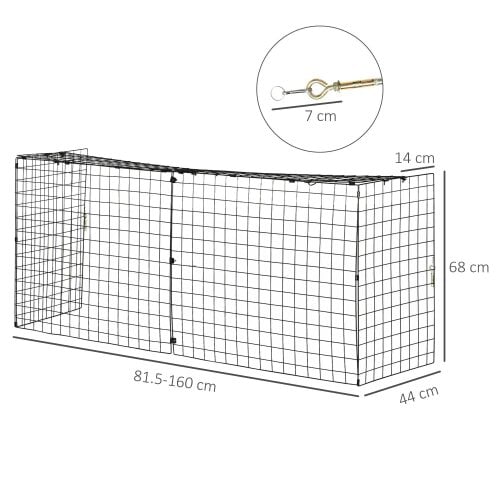Bobobiy Extendable Fire Guard Screen, Freestanding Fire Screen Spark Guard, Child & Pet Safety Barrier for Fireplaces, 81.5-160cm, Black
