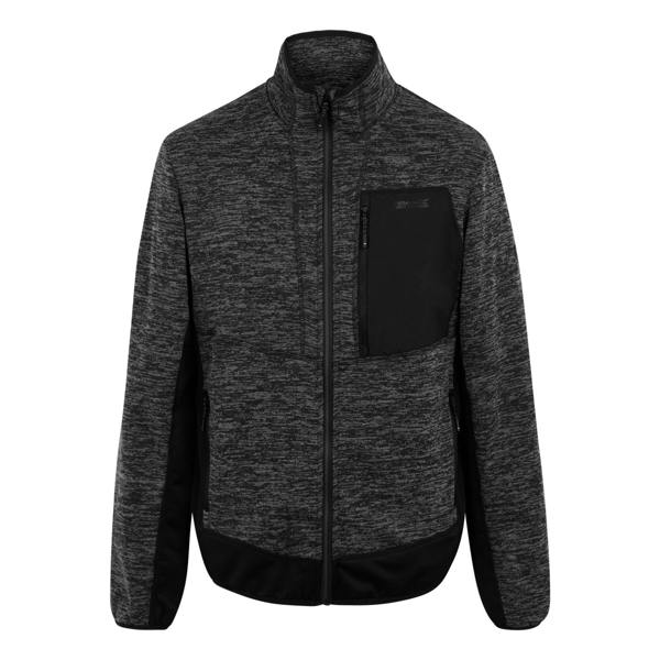 Regatta Mens Baslinn Fleece Jacket - Ash Marl/Black - 