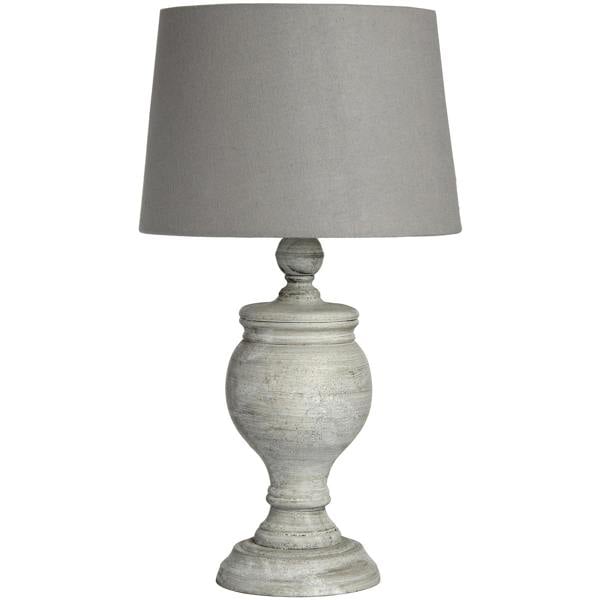 Hill Interiors Uthina Table Lamp (UK Plug) - White, Grey - 
