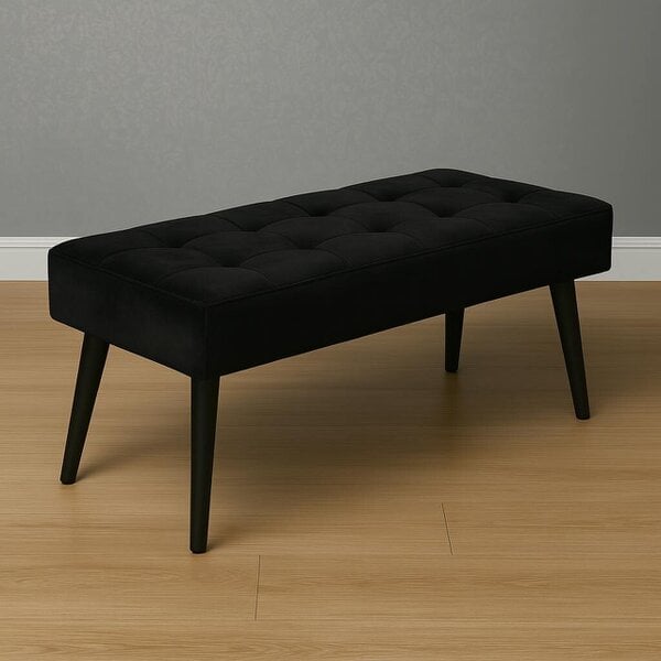 Kosy Koala Dining Table Set Of Modern Grey Table And 2 Black Velvet Benches Dining Room Furniture